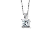 Princess Diamond Pendant in Platinum